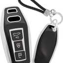 For Audi 2025 Soft TPU Car Key Fob Cover Case Fit for Audi A3 A5L A6 Avant E-tron Q6 Q5 SUV A6L Q6L Q5 New 2025 Diamond Bling Keychain Waterproof Key Fob Holder Protector Accessories D Black