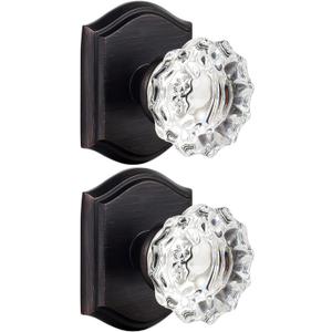 2 Pack Glass Dummy Door Knobs, Antique Inactive Crystal Half-Dummy Door Knobs for Hall and Closet, Oil Rubbed Bronze 2 Pack Glass Dummy Door Knobs, Antique Inactive Crystal Half-Dummy Door Knobs for Hall and Closet, Oil Rubbed Bronze
