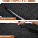PHOPHO Couch Cover for Dogs Washable, Sofa Cover Protector for l Shape, Non Slip Dog Blanket Cover, Friendly Pet Mat Bed for Outdoor, Soft (Dark Gray, 27.6" x 59")
