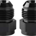 8AN Female to 10AN Male Flare Expander Fitting Adapter Aluminum Black, Pack of 2