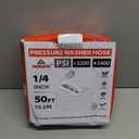 YAMATIC Pressure Washer Hose 50FT x 1/4", 3200 PSI Kink Resistant OEM-Quality Upgrade Power Washer Replacement/Extension with M22-14mm Brass Fittings for Ryobi, Troy Bilt, Greenworks, CRAFTSMAN