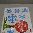 Christmas Door Decorations, Large Double-Sided Christmas Door Stickers Window Stickers Removable with Extra 38 PCS Snowflakes, Xmas Indoor Home Decor for Glass Wall Office Room Garage, 6 Sheets