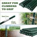 Jollybower 30pcs Steel Plant Stakes 2 Feet,Sturdy Plant Sticks, Plastic Coated Metal Garden Stakes Supports Climbing for Tomato, Bean, Flowers, Tree Potted