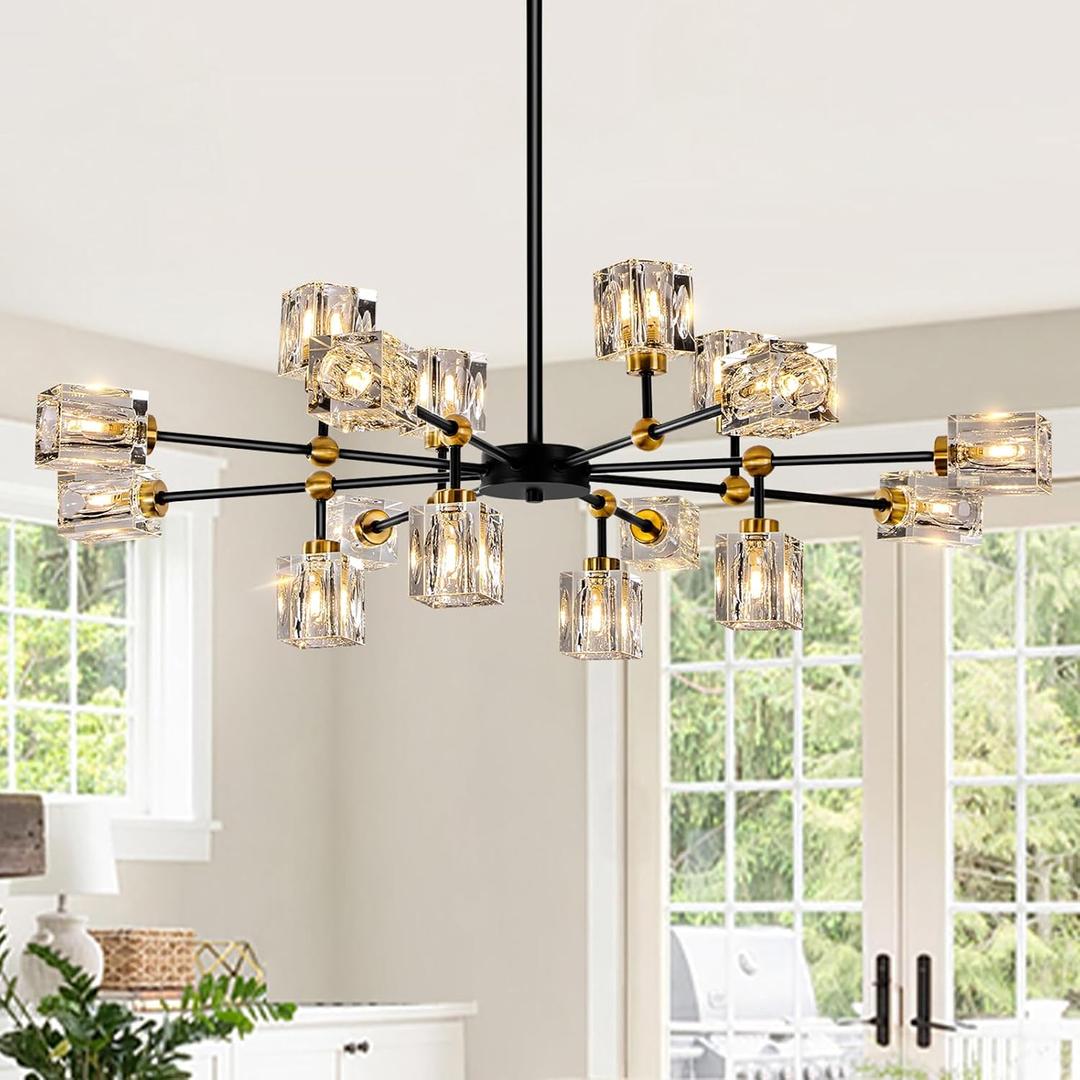 Crystal Sputnik Chandelier with 16-Light Modern Light Fixtures