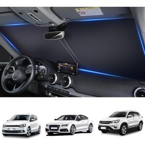 Double Thickened Vehicle Windshield Shade, Sun UV Blocker Cover for Front Window, Baby Sunshade Heat Reflector in Car, Car Shield Accessories Interior for Women, Essentials Sun Visor Extender