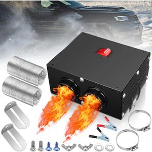 500w Car Heater 12 Volt Camping Heaters Kit Car Camping Windshield Window Defogger Defroster for Winter Automobile Windscreen Camper(12v)