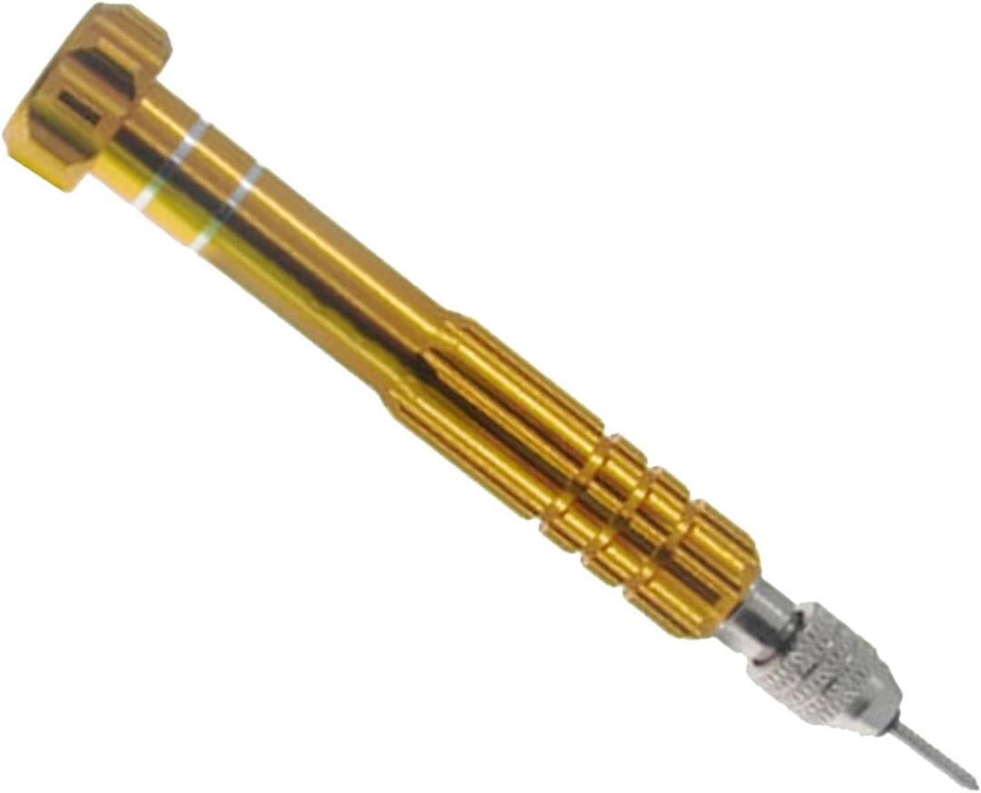 Stainless Steel Badminton Racket Awl Straight Stringing Tool Badminton Racquet Eyelets Grommets Remover Stringers Tools (Yellow)