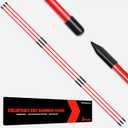 3 Pack Collapsible Golf Alignment Sticks, 40" Porfessional Alignment Sticks for Swing Trainer, Putting, Aiming Practice (Red)