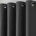 Blackout Linen Textured Curtains, 84 Inches Long, Set of 2 Panels Grommet Top for Living Room,W 52xL 84 Inch, Dark Grey