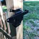 HILLMASTER Heavy Duty Self-Locking Gate Latch for Wooden Fence, Post Mount Automatic Gate Lock Gravity Door Latch Hardware for Secure Pool, Outdoor Garden, Metal Gates Vinyl Fence, Black Finish