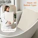 Luxury Bathtub Pillow,Gift for Mother's Day,Head,Neck & Back Support,Quick-Drying 5D Mesh Core,Adjustable Thickness Fits Any Bathtubs,Easy to Maintain,Beige
