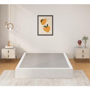 SHLAND Box Spring Full 10-Inch, Heavy Duty Metal Full Size Box Springs Mattress Foundation with Fabric Cover,Easy Assembly