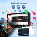 [2G+64G] 10.36 inch Android Single Din Car Stereo, 10 inch Touch Screen Radio with Wireless Carplay/Android Auto/EQ Audio/SWC/Bluetooth/WiFi/FM RDS Radio