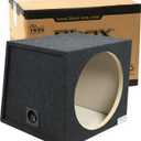Bbox Single Sealed 15 Inch Subwoofer Enclosure - Car Subwoofer Boxes & Enclosures - Premium Subwoofer Box Improves Audio Quality, Sound & Bass - Red & Black Spring Terminals - Charcoal