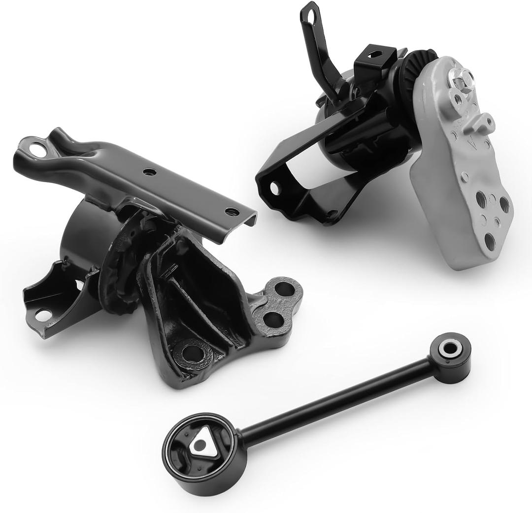 GlobalPrince 3PCS Engine Motor and Transmission Mount Kit Compatible with Mitsubishi Mirage 2014-2022/Mirage G4 1.2L Replace# 2910A106, 1092A096, 1093A146, 2910A318, 8010107, 8010104