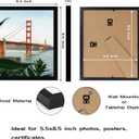 OMISHE 6 Pack 5.5x8.5 Picture Frame Black for Wall Hanging or Tabletop, 5.5 x 8.5 Frame Composite Wood Wall Gallery Photo Frame, Black