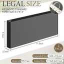 2 Pcs 8.5'' x 14'' Landscape PP 3 Ring Legal Size Binders, 2 Inch Round Ring Binder with Transparent Cover, Economy Holds Legal Paper for Artwork Blueprints Office Home Work Place(Black)