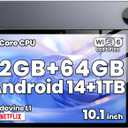 Tablet, Octa-core CPU, 1 Years Protection,12GB+64GB (Up to 1TB), 10.1 inch Android 14 Tablet, 800x1280 Resolution, WiFi 6 & Bluetooth 5, Dual Speakers