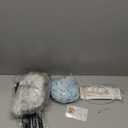 BBTO 100 Days of School Costume Old Lady Costume for Kids Granny Wig Shawl Grandma Outifits with Glasses and Accessories