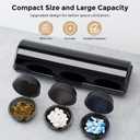 4 x Weekly Pill Organizer 2 Times a Day, 7-Day,AM PM Pill Case for Medicine Vitamin Medication Supplement(Black)