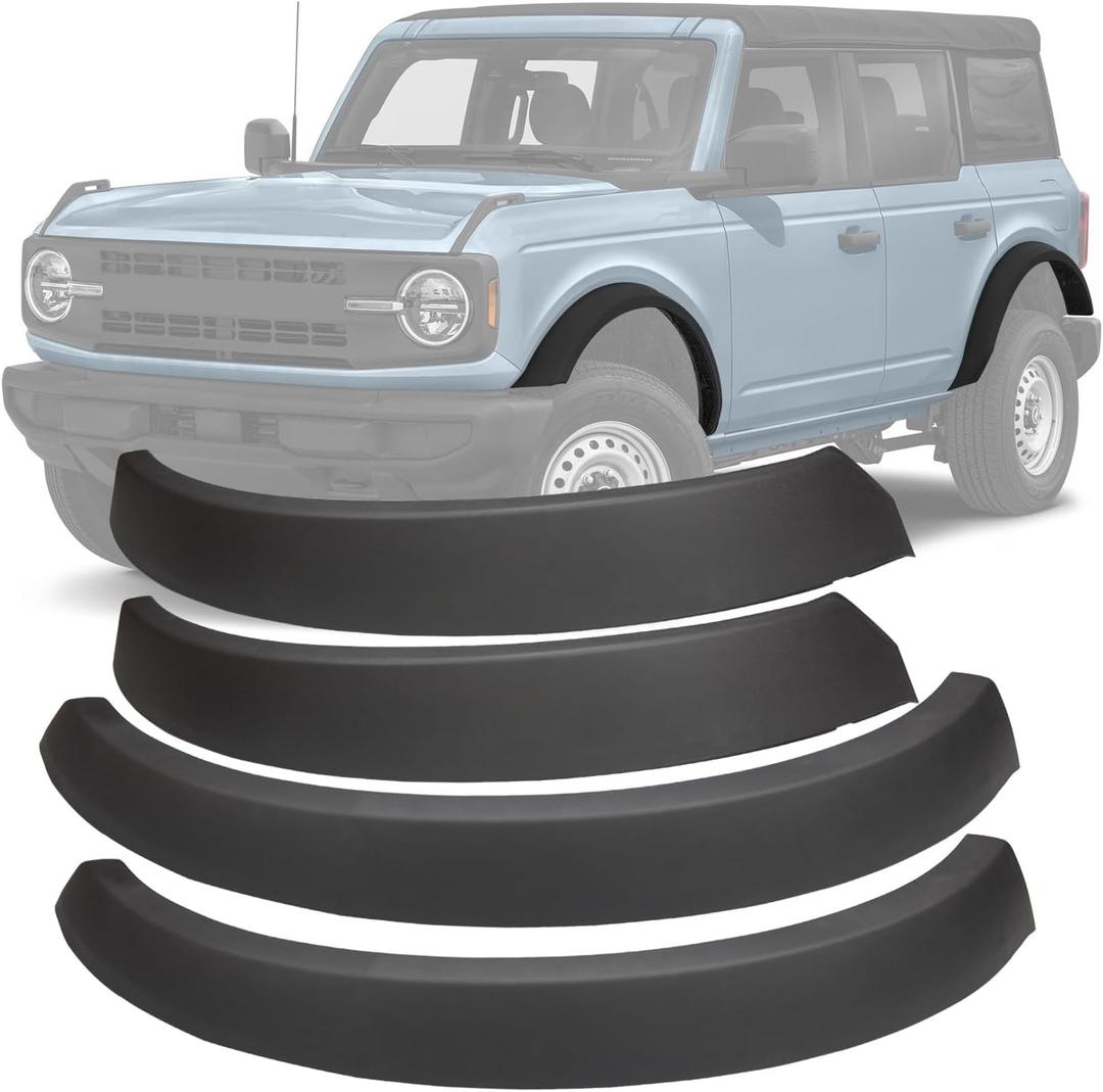 5'' Widened Fender Flares Kit for Ford Bronco 2024 2023 2022 2021 Front & Rear Wheel Fender Flares Extensions (Not for Sport and Raptor)