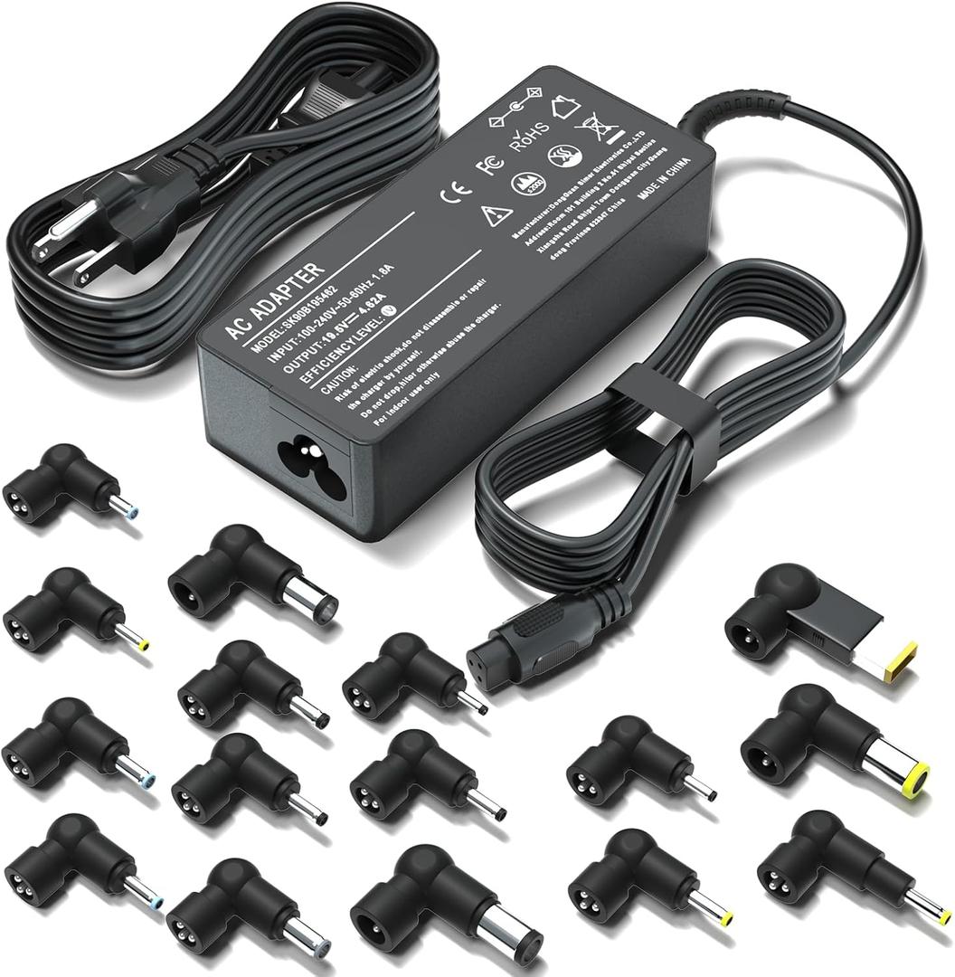 90W Universal Laptop Charger - The Universal Revival Solution for HP Dell Acer Asus Lenovo Samsung Toshiba Fujitsu MacBook Pro Notebook Ultrabook Chromebook Power Adapter Supply Cord
