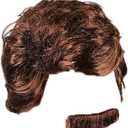 Kangaroo Costume Wigs for Men, Mens Wig, Halloween Party Wigs, Mullet, Mustache & Wizard Wig, Cosplay Accessories for Men
