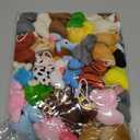 32 Piece Mini Plush Animal Toy Set, Cute Small Animals Plush Keychain Decoration for Themed Parties, Kindergarten Gift, Teacher Student Award, Goody Bags Filler for Boys Girls Child Kid Laxdacee