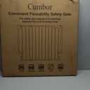 Cumbor 29.2–43" Baby Gate for Stairs, Wall-Mounted (Drill Required), Expandable No Bottom Bar Dog Gate, Auto Close Extra Wide Walk Thru, Pet & Toddler Proof Gate, Top & Bottom of Stairways (White)