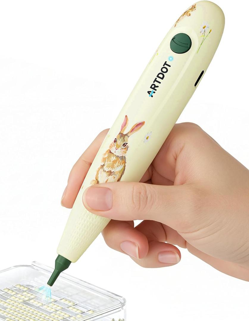 ARTDOT Wireless Vacuum Pen for Diamond Art Kit for Adults, Long-Lasting Electric Pen for Diamond Painting Accessories and Tools