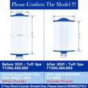 Cryspool 05033 Filter Compatible with Tuff Spa Filter, Del Sol Spas, Sundance Spas 6540-723, 5CH-402, FC-2811, South Pacific Spas, 40 Sq. Ft Spa Filter Cartridge, 2 Pack