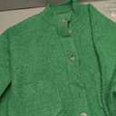 Cicy Bell Womens Chunky Knit Cardigan Sweaters Button Down Mock Neck Open Front Jacket Winter Casual Outerwear with Pockets Green, Green, Small