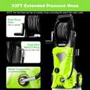 5000 PSI Electric Pressure Washer 2.8 GPM High Power Washer with 4 Pressure Nozzle and Foam Cannon, powerwashers for Home, Car Washing, Fence Cleaning, Green