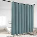 NICETOWN Lower Noise Room Divider Curtain Screen Partitions, Greyish Blue, 1 Panel, 84" Tall x 120" Wide, Blackout Sound Reducing Divider Room Curtain Panel for Doorway/Sliding Door/Patio