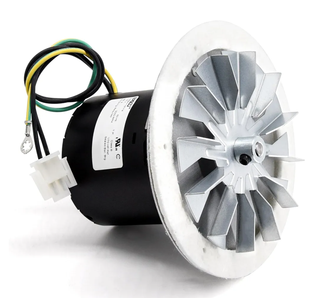 Combustion Blower Exhaust Fan Motor for Whitfield Advantage 2, Advantage II-T & II, Advantage Plus Pellet Stoves, Pellet Stove Parts for Whitfield Advantage, 12156009 12056010 Exhaust Blower Motor