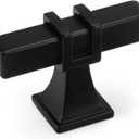 10 Pack Cabinet Knobs Black Dresser Drawer Knobs - Black Kitchen Cabinet Pulls T Bar Kitchen Hardware (single hole knob)