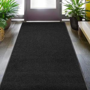 MaxMat Oversized Industrial Door Mat - Heavy Duty, Waterproof, Low-Profile, Easy to Clean, Rubber Floormat (4 x 6 Feet, Black, MXM-RIB0046BK)