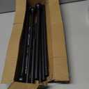 2 Pack Black Curtain Rods for Windows 28 to 48 inch, 5/8 inch Small Cafe Window Curtain Rods, Short Drapery Rod for Bedroom Kitchen (Size30-50 Inch, Matte Black)