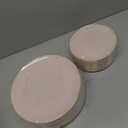 PULOTE 100PCS Pink Plastic Plates - Heavy Duty Pink and Gold Disposable for Party, Wedding, Mother's Day Include 50 Each (Dinner & Dessert) Plates