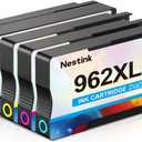 962XL Ink Replacement for HP 962XL Ink Cartridges Combo Pack for HP Ink 962XL Black and 962 Color Combo Pack Use with Officejet Pro 9010 Ink Cartridges 9015 9020 9025 Printers (4P 1BK,1C,1M,1Y)