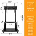 Mobile TV Stand for 32–75 Inch LCD LED Flat & Curved TVs