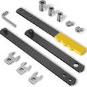 11PCS Universal Serpentine Belt Tool Kit, 3 Sockets (15,16,18mm) & 3 Die Wrench (13,14,15mm), Tensioner Wrench & Belt Removal Tool for Auto Repair, Maintenance & Pulley Release