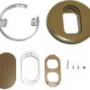 E97DSC Brown Floor Box Cover Kit,5.69 in Round Floor Duplex Receptacle Flush Mount Cover,Caramel Floor outlet Cover Replace,Fit For Tile and Carpet Installations And More