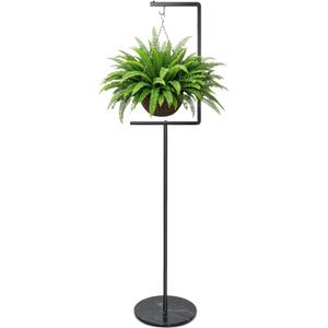 Hanging Plant Stand Indoor, Aesthetic Standing Plant Hanger Stand for Wind Chimes, Hummingbird Feeders, Lanterns, Hanging Basket Indoor Outdoor Patio Garden, Aesthetic Room Decor