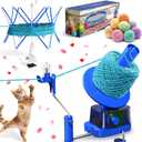 Yarn Winder | Electric Yarn Ball Winder Swift, 13oz Dual Strong Tension Knit Spinner for Crocheting, Automatic Crochet Wheel for Knitting Christmas Birthday Gift, Weaving Ball Yarning Cake Roller (Blue)