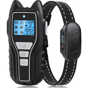 Dog Training Collar with Remote, Waterproof IPX7 E Collar for Dogs, Beep and Vibration Modes, Safe and Humane Training, 2000FT Range, Rechargeable, Fits Small Medium Large Dogs 15120 lbs (Clear)