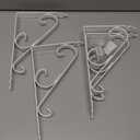 Eagles 4 PCS Decorative Shelf Brackets, 10 Inch Book Shelf Supports with Screws,Corner Brace Joint Right Angle Bracket - L Brackets Heavy Duty Floating Shelf Brackets, White