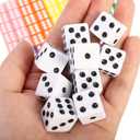 100PCS 16mm(0.63 inch) Game Dice Set 10 Vibrant Colors, Square Cornered D6 Dice with Velvet Storage Bag Ideal for Board Games, Teaching, Party, and Classroom Use