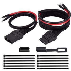 hodflop 21294 61169 Truck and Plow Side Battery Cable 2 Pin Fits for Western Fisher Snow Plow Replace# 8245 8274, Power Cable Wire Harness w/Dust Cover