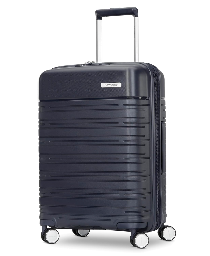 Samsonite Elevation Plus - Carry-On Hardside Luggage - Scratch Resistant Polypropylene Shell, RightHeight Adjustable Handle, Integrated AirTag Holder, TSA Lock, WetPak Compartment - Midnight Blue